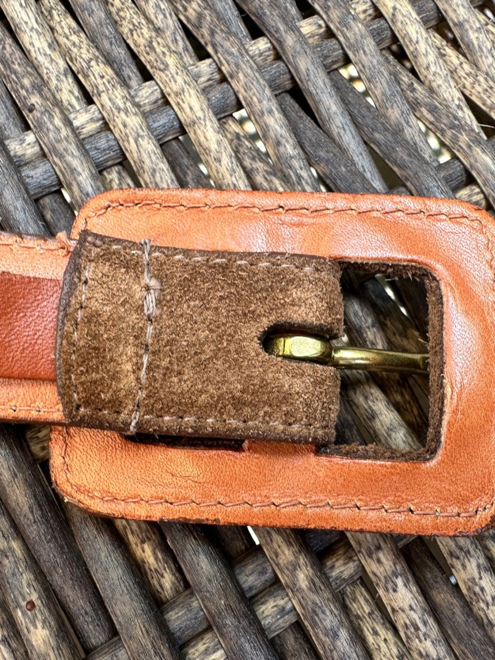 Polo Ralph Lauren Brown Suede Leather Belt Unisex Size 32 Made In USA Old Money - Picture 8 of 13